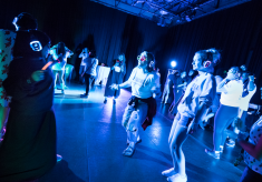 Group of students dancing